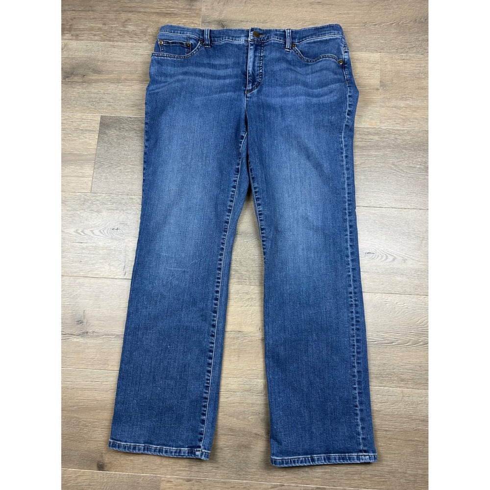 Lauren Ralph Lauren Jeans Co Womens 16 Blue Straight Leg Denim Pants Medium Wash